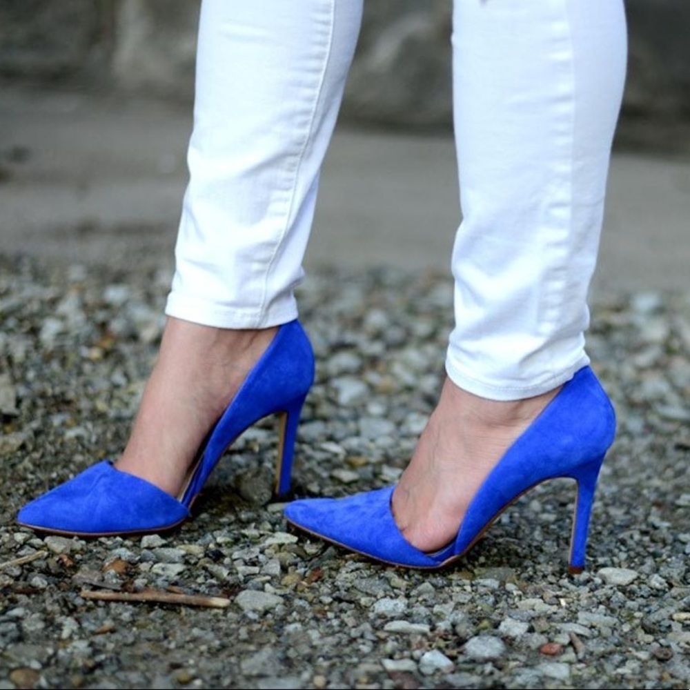 Banana Republic Adelia D’orsay suede pumps